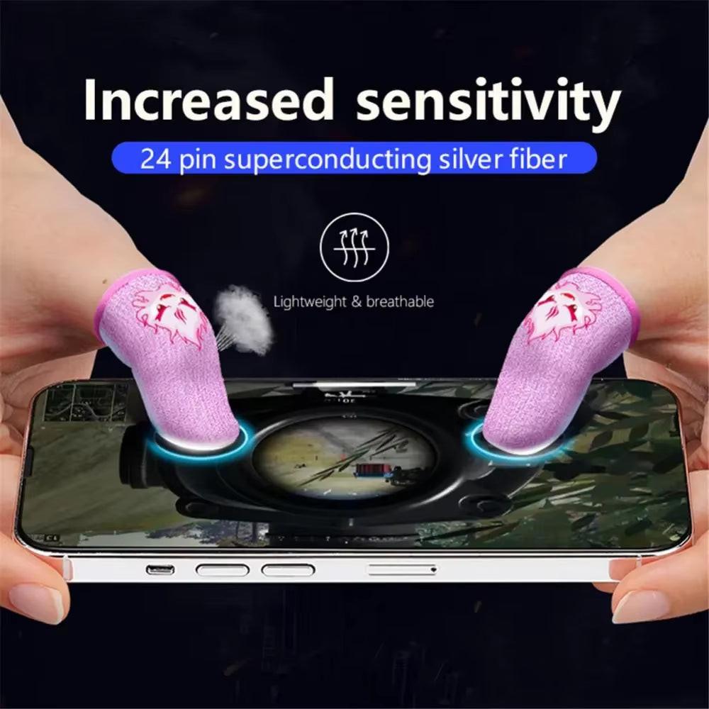 1/2/5/10/20 Pairs Mobile Game Finger Sleeve for PUBG Mobile Game anti Slip Fingertips Controller Touch Screen Finger Gloves