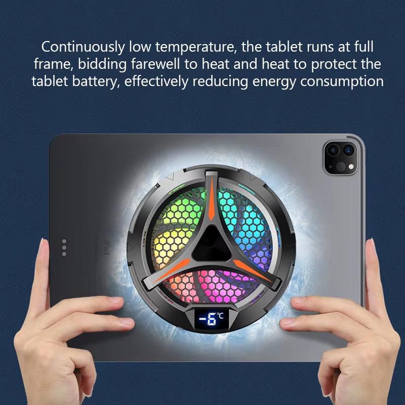 X42 Magnetic Cooling Fan for Ipad Tablet Dedicated Radiator with LED Digital Display Type C Charger Cooler for Ipad Iphone Mac